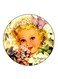 Vintage Art Printed Fridge Magnet Multicolour
