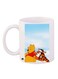 Winnie The Pooh Printed Coffee Mug White/Orange/Blue 11ounce