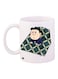 Cartoon Printed Coffee Mug White/Green/Beige 11ounce