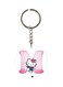 M Letter Cartoon Themed Dual Sided Keychain