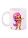 Cartoon Printed Coffee Mug White/Pink/Green