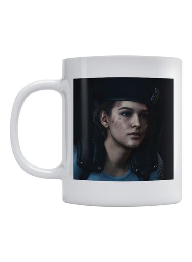 Printed Ceramic Mug White/Blue/Black