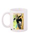 Cartoon Printed Coffee Mug White/Black/Beige 11ounce