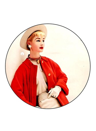 Woman Printed Fridge Magnet Multicolour