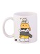 Cats Printed Mug White/Yellow/Grey 11ounce