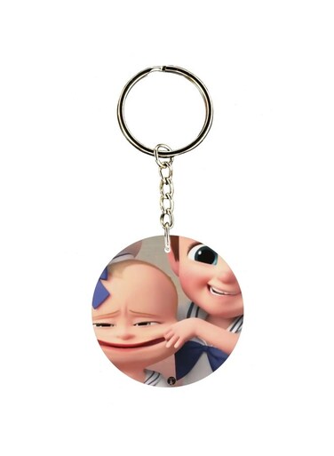 Cartoon Themed Single Sided Keychain