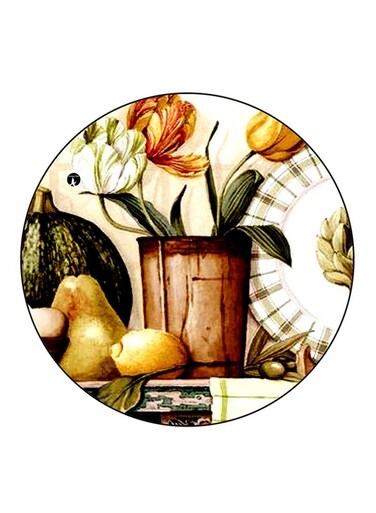 Vintage Art Printed Fridge Magnet Multicolour