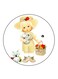 Vintage Art Printed Fridge Magnet Round Multicolour
