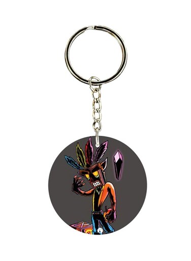 Double Sided Crash Printed Keychain