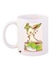 Cartoon Printed Coffee Mug White/Beige/Green 11ounce