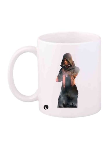 Assassin's Creed Video Game Character Printed Mug White/Black/Brown Standard Size