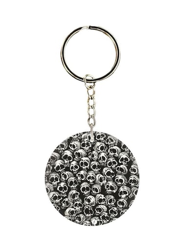 Single Sided Skull Printed Keychain