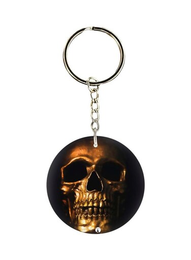 Single Sided Skull Printed Keychain