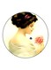 Woman Printed Fridge Magnet Multicolour 5.5cm