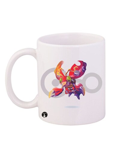 Digimon Printed Mug White/Purple/Red