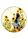 Anime Printed Fridge Magnet Yellow/Green/Blue 5.5cm