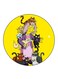 The Simpsons Printed Fridge Magnet Round Multicolour