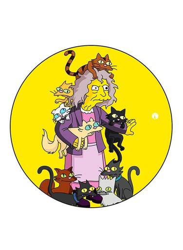 The Simpsons Printed Fridge Magnet Round Multicolour