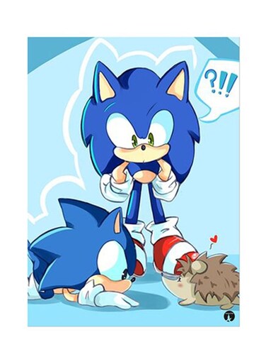 Video Game Sonic Metal Plate Poster Multicolour 15x20centimeter