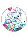 Rabbit Printed Fridge Magnet Multicolour