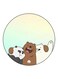 Cartoon Printed Fridge Magnet Beige/Brown/White 5.5cm