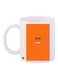 Cartoon Printed Coffee Mug White/Orange/Black 11ounce