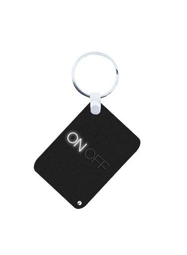 On/Off Printed Keychain Black/White/Silver