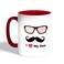I Love My Dad Printed Coffee Mug, Red 11 Ounce