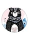 Bear Printed Fridge Magnet Round Multicolour