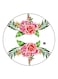 Floral Printed Fridge Magnet White/Green/Pink 5.5cm