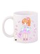 Anime Girl Printed Coffee Mug White/Pink/Brown 11ounce