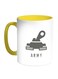 Army Printed Coffee Mug Yellow/White/Grey