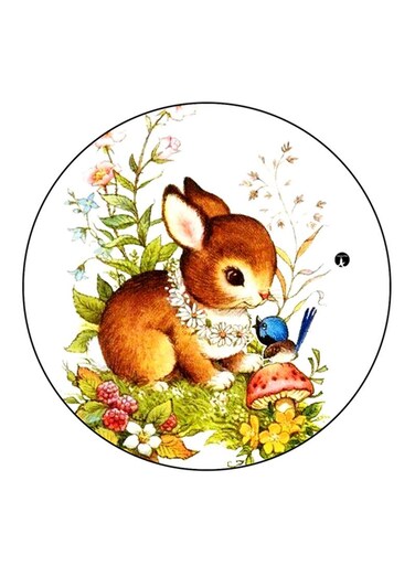 Rabbit Printed Fridge Magnet Multicolour