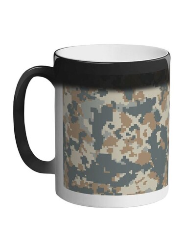 Army Clothing Printed Colour Changing Coffee Mug Black 11ounce