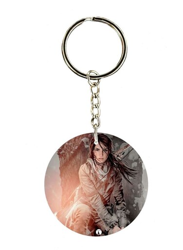 Tomb Raider Double Side Printed Keychain