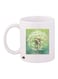 Flower Printed Mug White/Green/Brown Standard Size