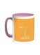 Abstract Drawing - Dubai Towers Printed Coffee Mug Pink/White 11ounce