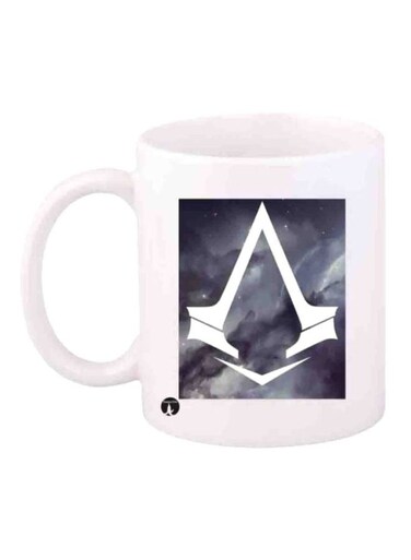 Assassin's Logo Printed Coffee Mug White/Grey