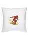 The Flash Printed Decorative Cushion White/Red/Yellow 16x16inch