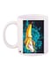 Banana Printed Coffee Mug White/Blue/Yellow 11ounce