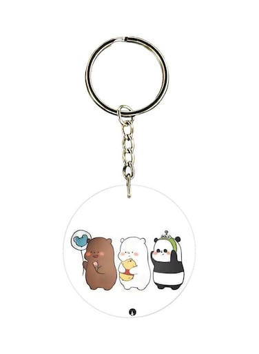 Cartoon Printed Dual Sided Keychain