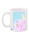 Printed Ceramic Coffee Mug White/Blue/Pink