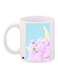 Printed Ceramic Coffee Mug White/Blue/Pink