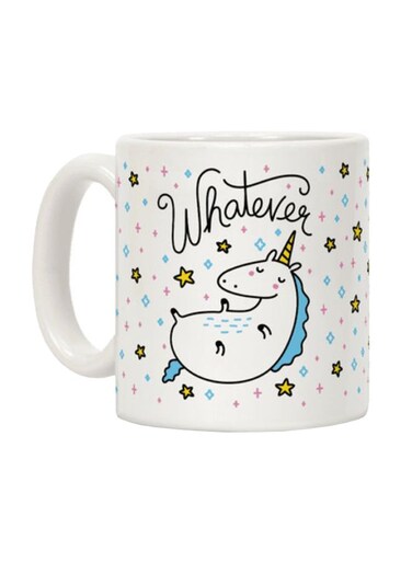 Whatever Unicorn Printed Coffee Mug White