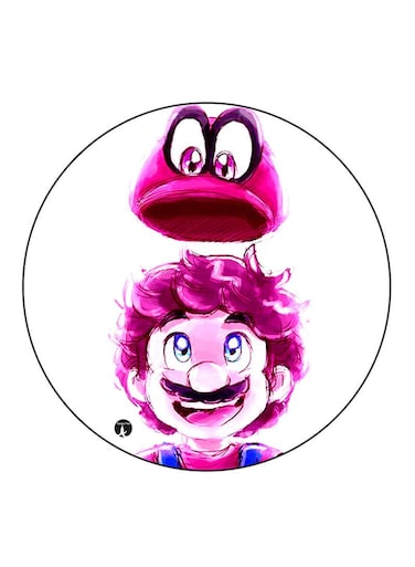 Video Game Super Mario Printed Fridge Magnet Multicolour
