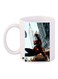 Cartoon Printed Coffee Mug White/Grey/Red 11ounce