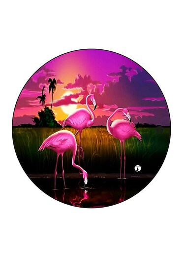 Flamingo Printed Fridge Magnet Multicolour 5.5 x 5.5cm