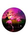 Flamingo Printed Fridge Magnet Multicolour 5.5 x 5.5cm