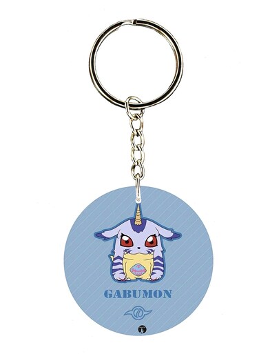 Double Side Anime Digimon Printed Keychain