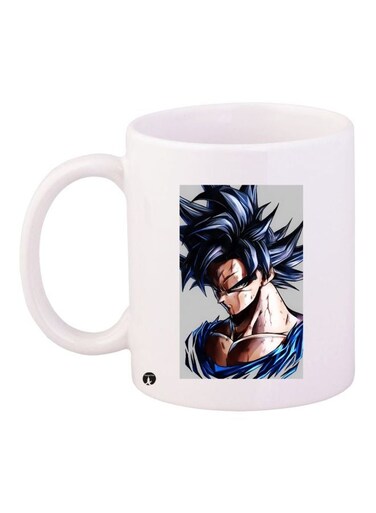 Cartoon Printed Coffee Mug White/Beige/Blue 11ounce
